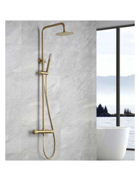 Conjunto de ducha oro cepillado Line IMEX Conjunto de ducha oro cepillado Line IMEX