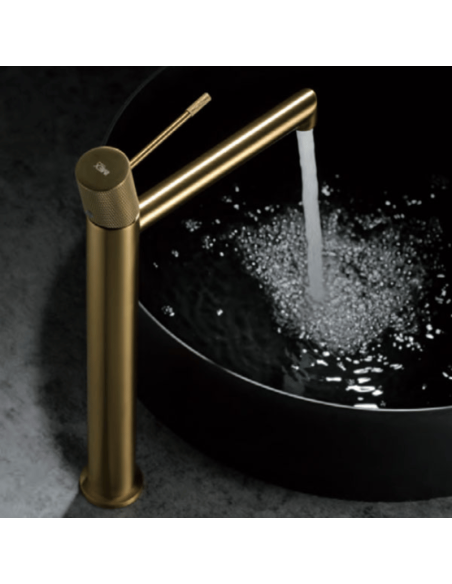 Grifo lavabo oro cepillado Line IMEX