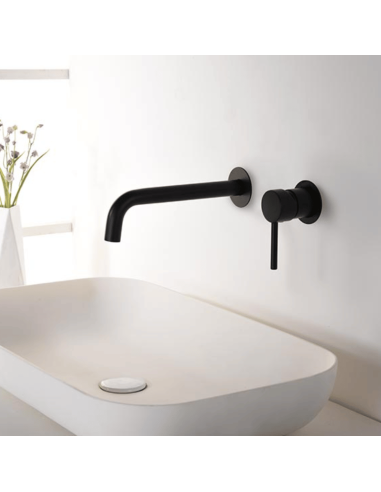 Grifo lavabo mural negro Etna IMEX (Ambiente)