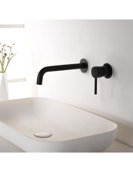 Grifo lavabo mural negro Etna IMEX (Ambiente)