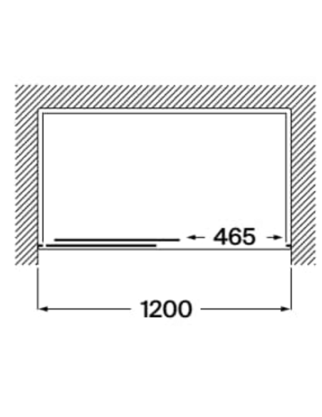 Mampara Victoria plus L2-E frontal ROCA (Medidas)
