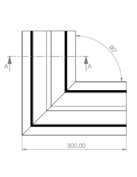 Angulo 90 para canaleta Raynex GURÚ (Medidas)
