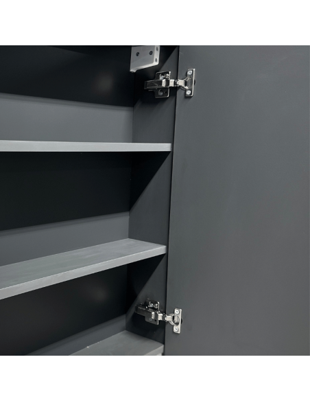 Interior espejo camerino con luz led Roble