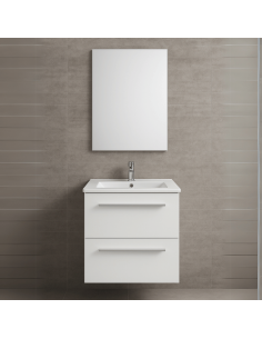 Mueble baño fondo reducido blanco PLAZA