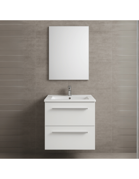 Mueble baño fondo reducido blanco PLAZA