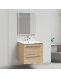 Mueble baño fondo reducido blanco PLAZA 2