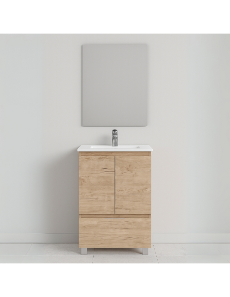 Mueble de baño madera fondo reducido 50x38 cm · Pereda