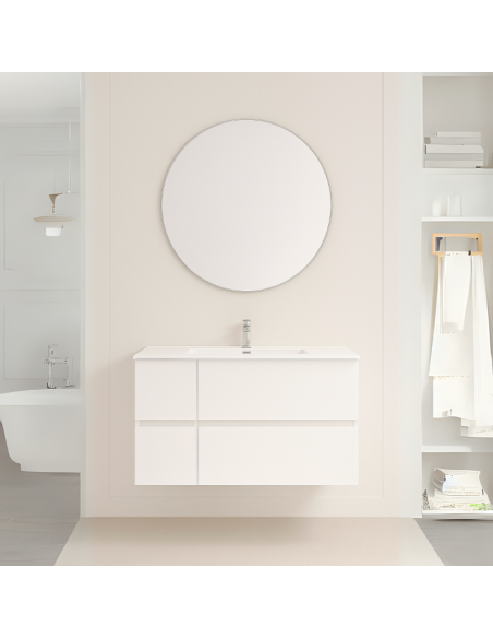 Mueble de baño blanco suspendido Vega