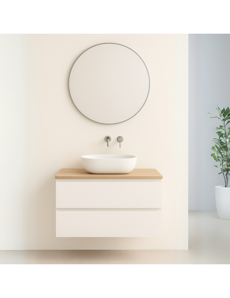 Mueble baño suspendido blanco Kamui