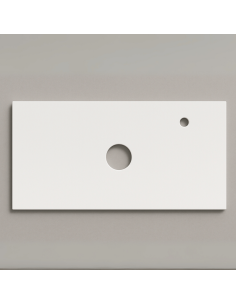 Encimera lavabo Solid surface blanca con agujeros