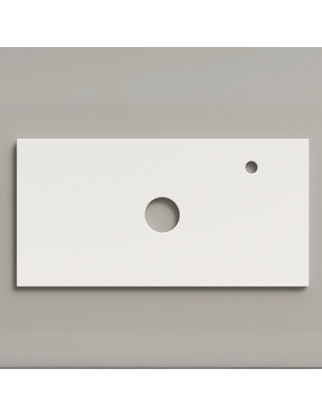 Encimera lavabo Solid surface blanca con agujeros