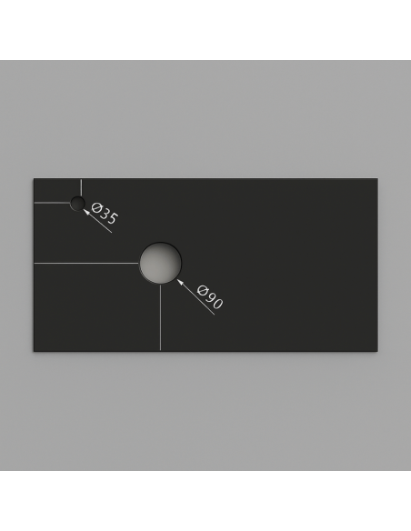 Encimera para mueble de baño negra 80 cm Microtec Encimera para mueble de baño negra 80 cm Microtec