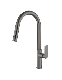 Grifo cocina extraíble gun metal Alpha AQG