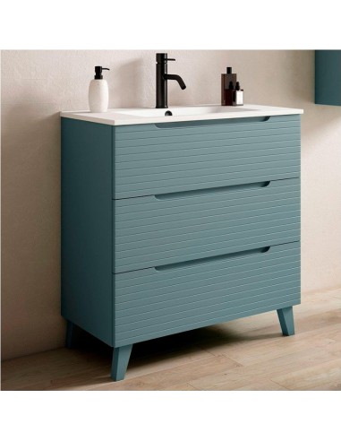 Mueble baño con patas Paris. 70, 80, 100x45 cm blanco o verde | Pereda