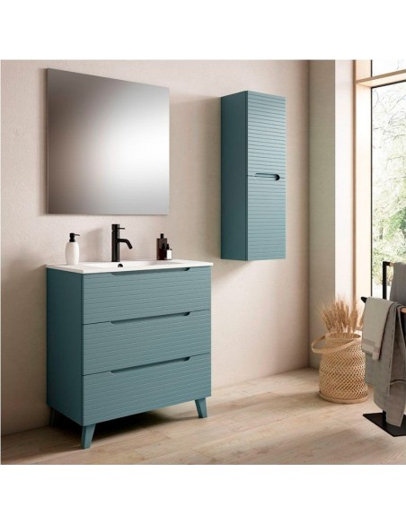 Mueble baño con patas Paris. 70, 80, 100x45 cm blanco o verde | Pereda