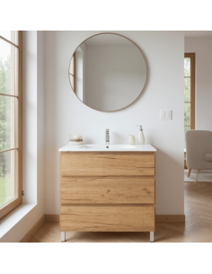 Mueble baño madera NEPAL nebraska natural 2