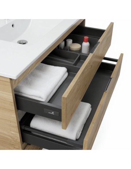 Mueble de baño madera NEPAL con patas / 1 y 2 senos · Pereda