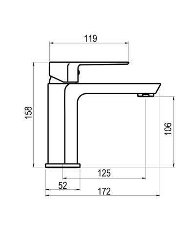Medidas grifo de lavabo AROHA GALINDO