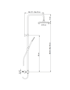 Columna ducha termostática redonda Fluvia AQUAGRIF 2