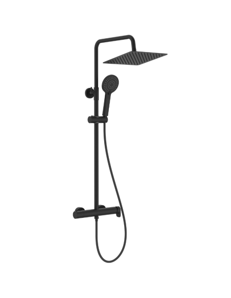Columna de ducha negra Vega Plus Square ROCA