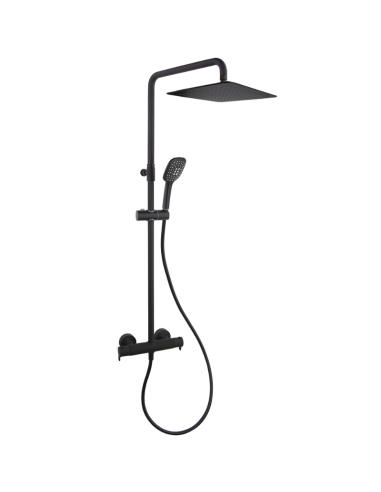 Columna ducha termostática negra cuadrada Blautherm RS
