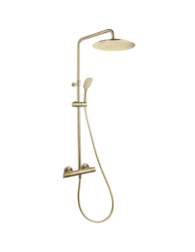 Columna ducha termostática dorada redonda Blautherm RS