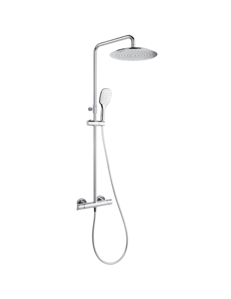 Columna ducha termostática cromada redonda Blautherm RS Columna ducha termostática cromada redonda Blautherm RS