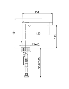 Grifo lavabo negro Alpha AQG 2