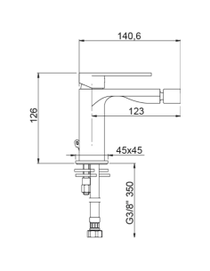Grifo bidé negro Alpha AQG 2