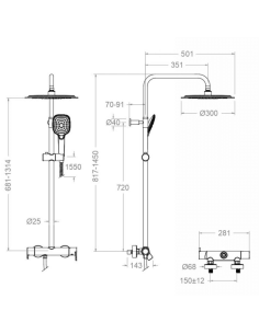 Columna ducha monomando Blautherm RAMON SOLER 2