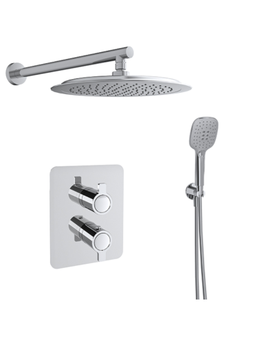 Kit ducha empotrada cromada termostática Blautherm RS