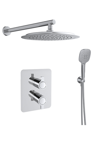 Kit ducha empotrada cromada termostática Blautherm RS Kit ducha empotrada cromada termostática Blautherm RS
