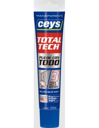 Sellador adhesivo Total Tech transparente 125 ml Ceys · Pereda