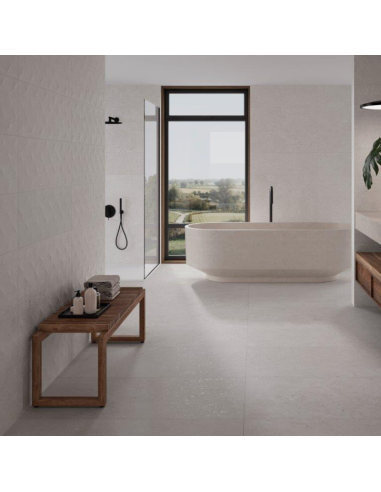 Azulejo pared 30x90 cm blanco decorado Amalfi