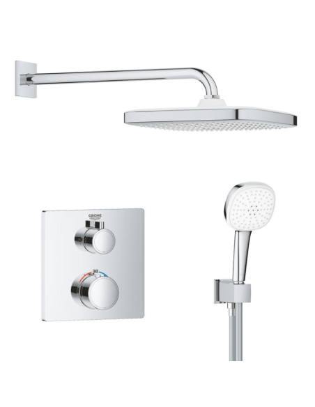 Grohtherm Conjunto empotrado con ducha mural Tempesta 250 Cube
