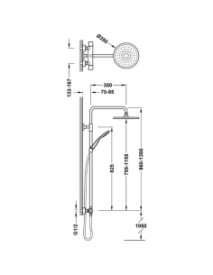 Columna ducha termostática Baseplus TRES 2