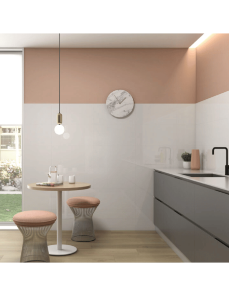 Azulejo blanco pared 30x90 cm KERABEN