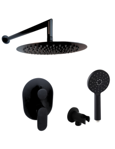 Ducha empotrada negra redonda Nite AQG BETA – ER208