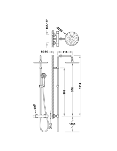 Columna ducha termostática Base plus TRES 2