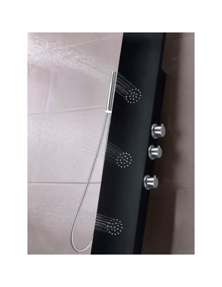 Ducha hidromasaje termostática Noir AQG | Pereda