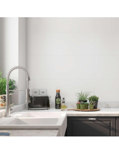 Azulejo porcelánico blanco brillo 60x120 cm PAMESA