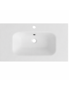 Encimera para mueble con lavabo integrado Milo blanco mate