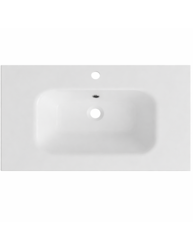 Encimera para mueble con lavabo integrado Milo blanco mate