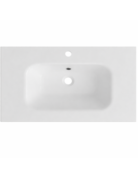 Encimera para mueble con lavabo integrado Milo blanco mate