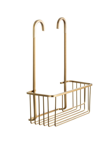 Cesta ducha con colgador grifo oro mate Aluminium TATAY