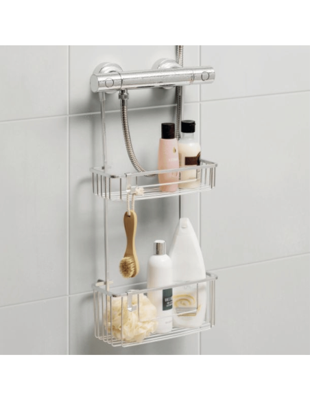 Cesta ducha doble para grifo Aluminium TATAY