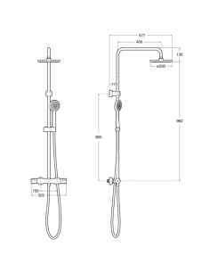Columna ducha termostática Victoria T Basic ROCA 2