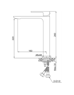 Grifo de lavabo caño alto Bold AQG 2