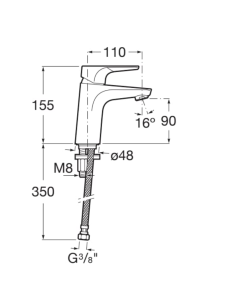 Atlas Grifería para lavabo con cuerpo liso. Cold Start 2