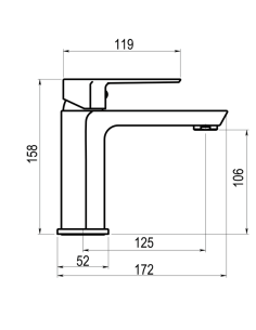 Grifo lavabo Aroha cromo Galindo 2